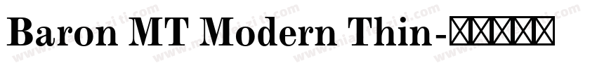 Baron MT Modern Thin字体转换